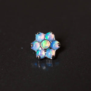 Medium Opal Flower Threaded End