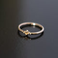 Side-facing Fixed 4 Bead Cluster Ring