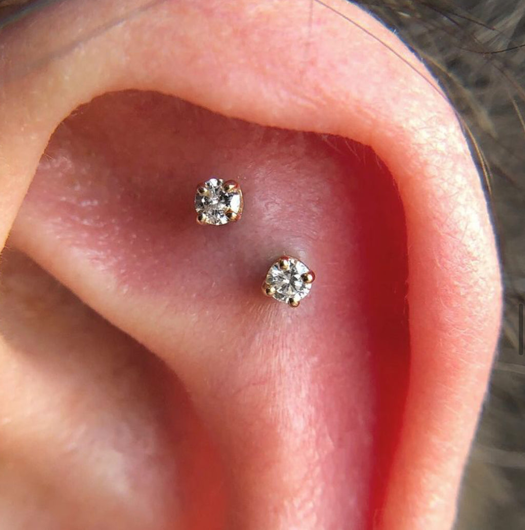 Diamond Prong Threaded End