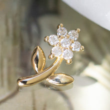 Load image into Gallery viewer, Stemmed Flower Diamond Threaded End