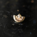 Diamond Milgrain Fan Threaded End