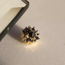 Load image into Gallery viewer, Rosalie Black Diamond Cluster Threaded End