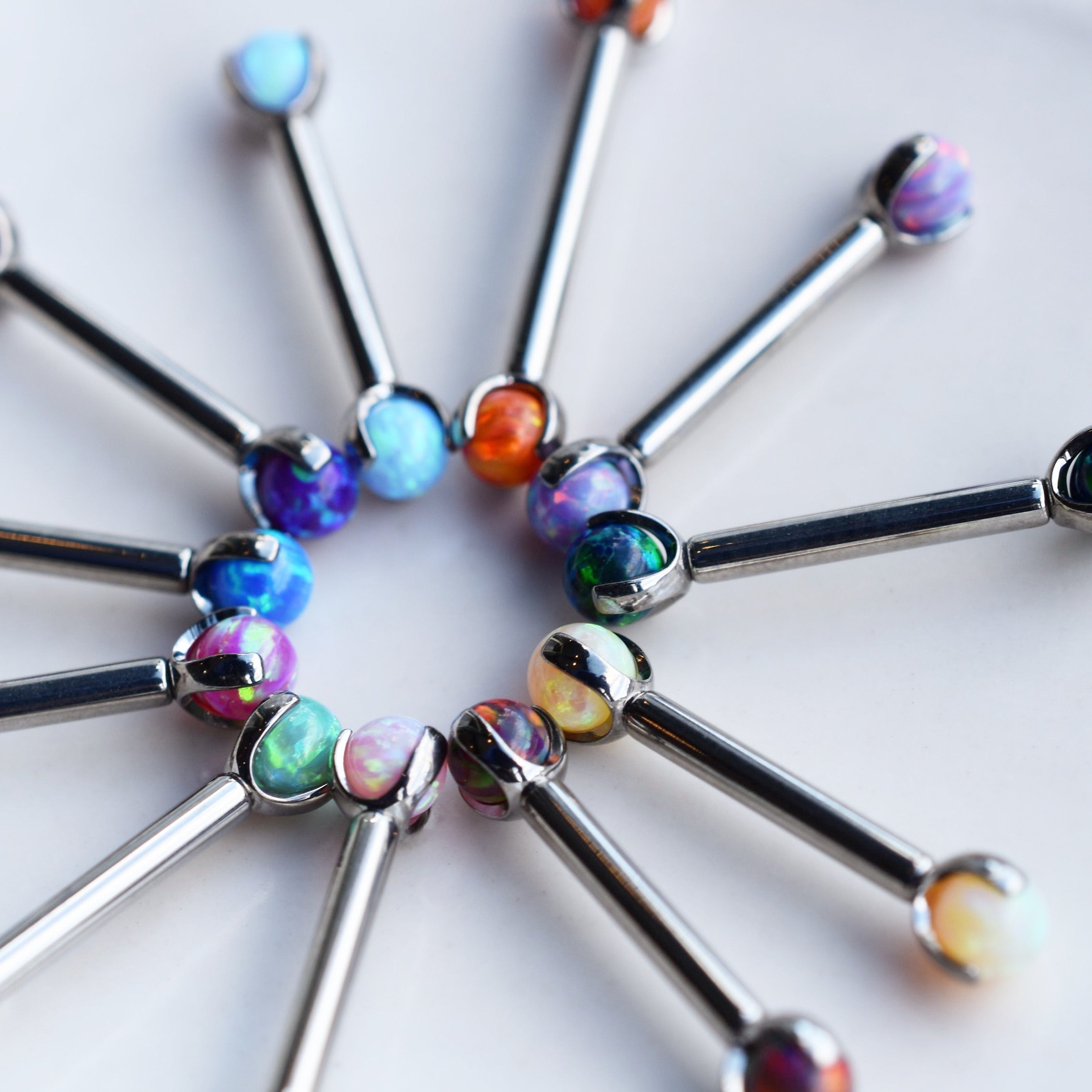 3-Prong Fauxpal Ball Threaded End (14g/12g)