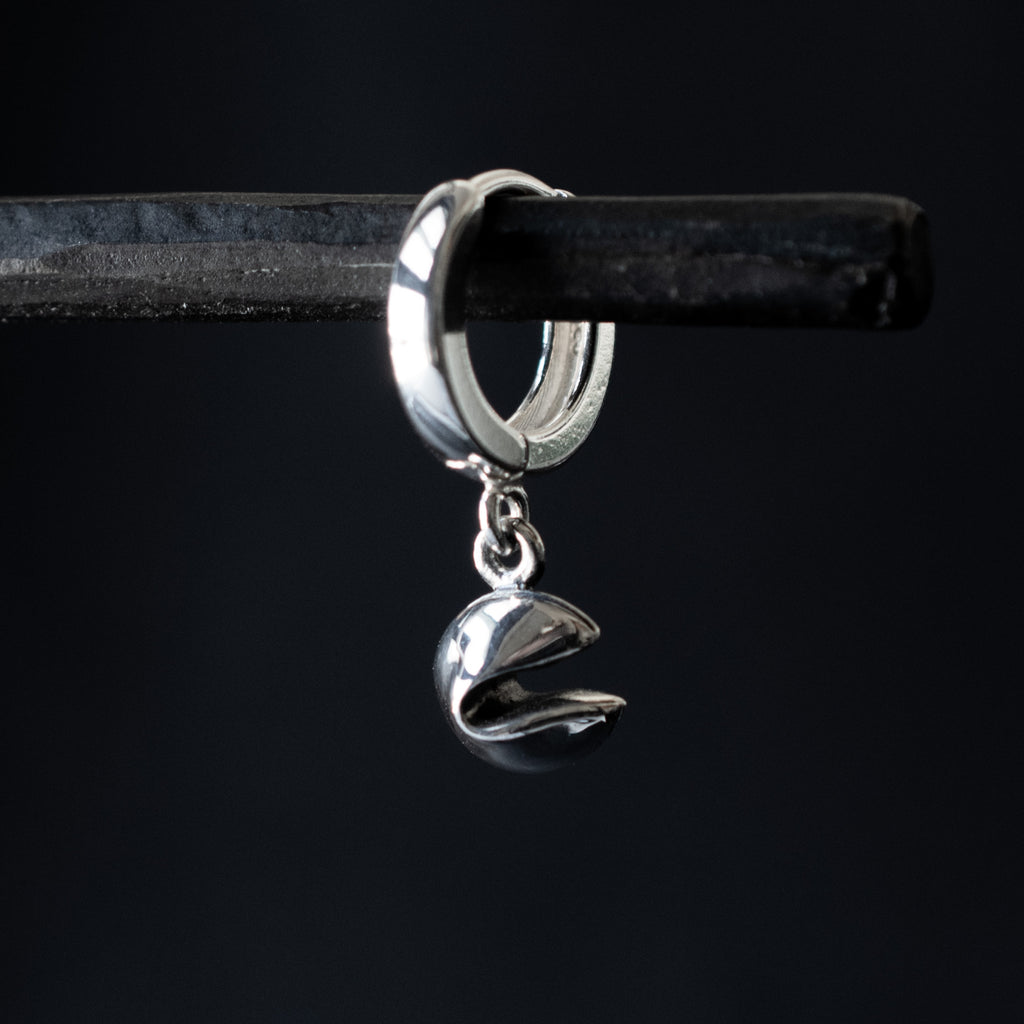 Silver Charm Hinged Earring