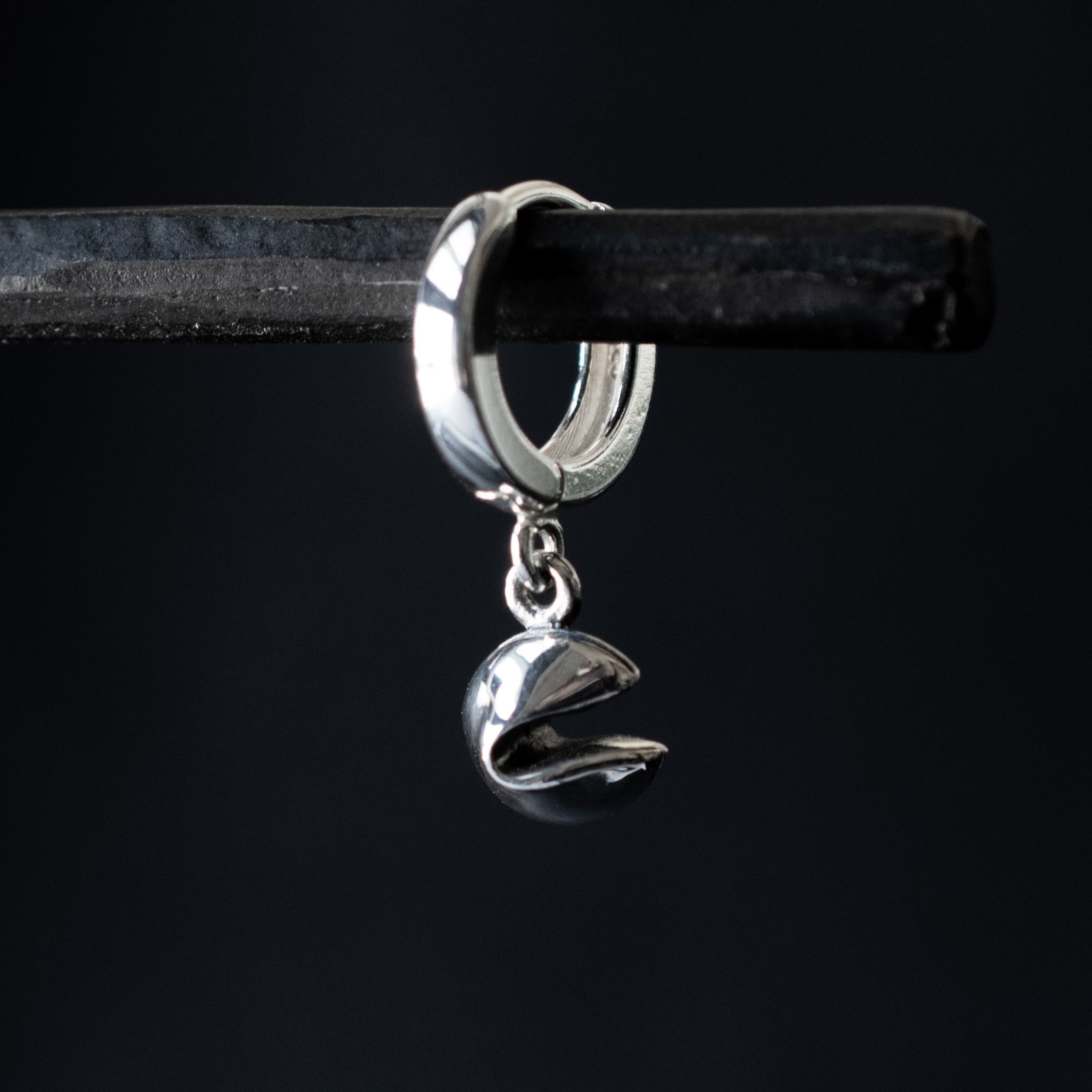 Silver Charm Hinged Earring