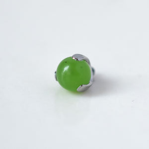 3-Prong Natural Stone Ball Threaded End (14g/12g)