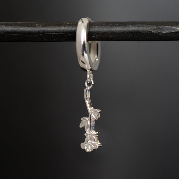 Silver Rose Earring