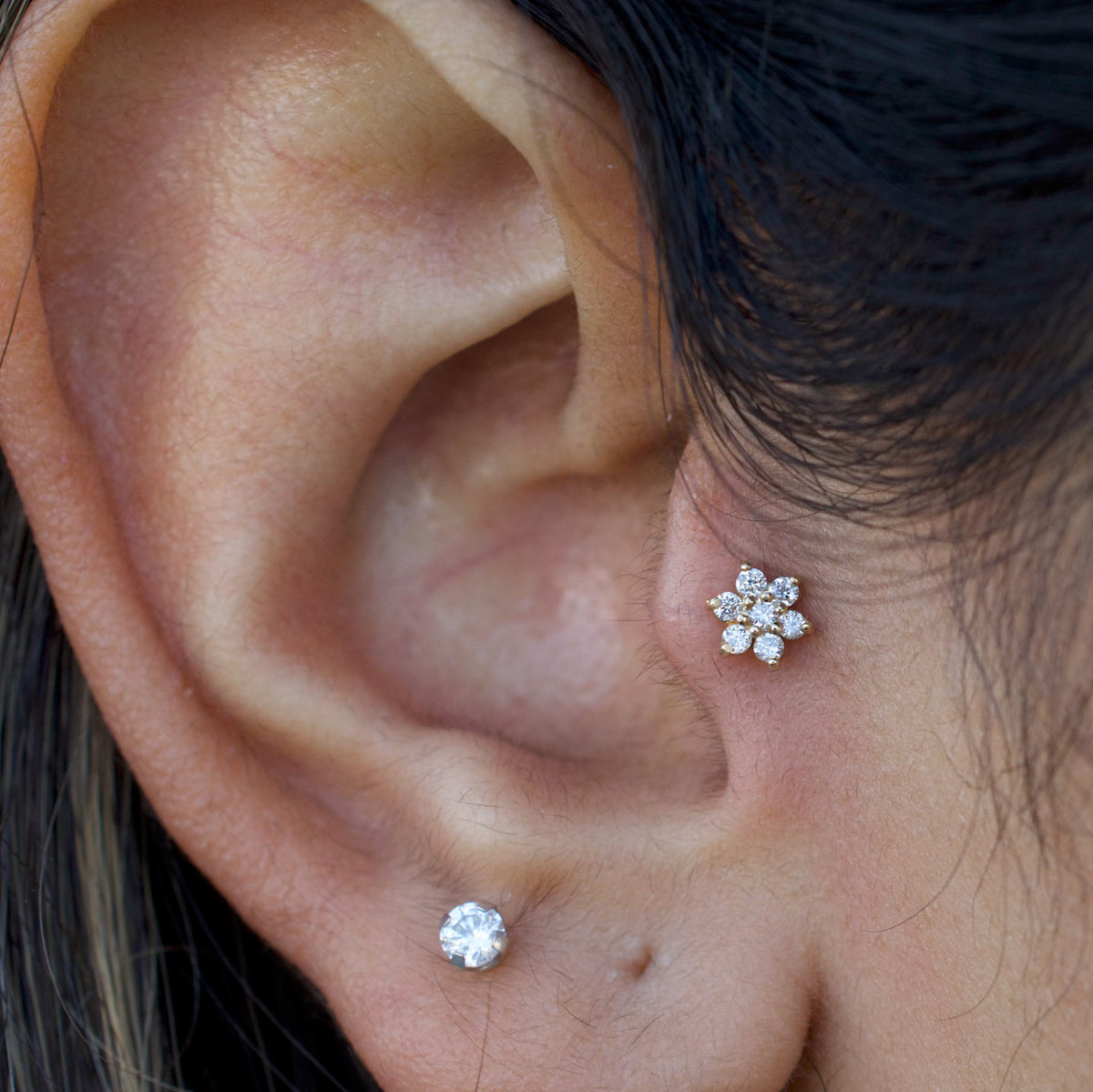 Diamond Flower Cluster End