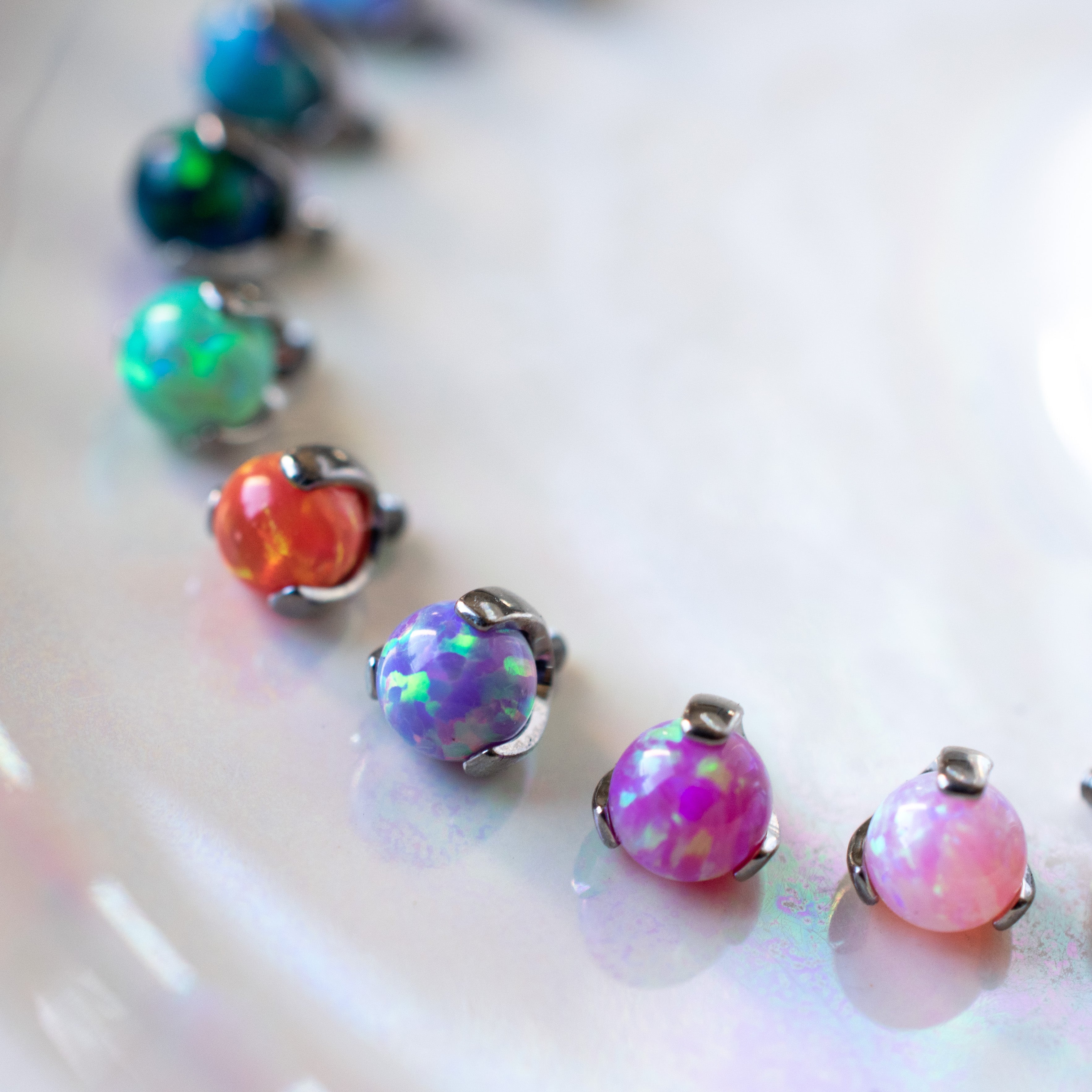 3-Prong Fauxpal Ball Threaded End (14g/12g)