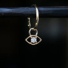 Load image into Gallery viewer, Milgrain Evil Eye Diamond Charm