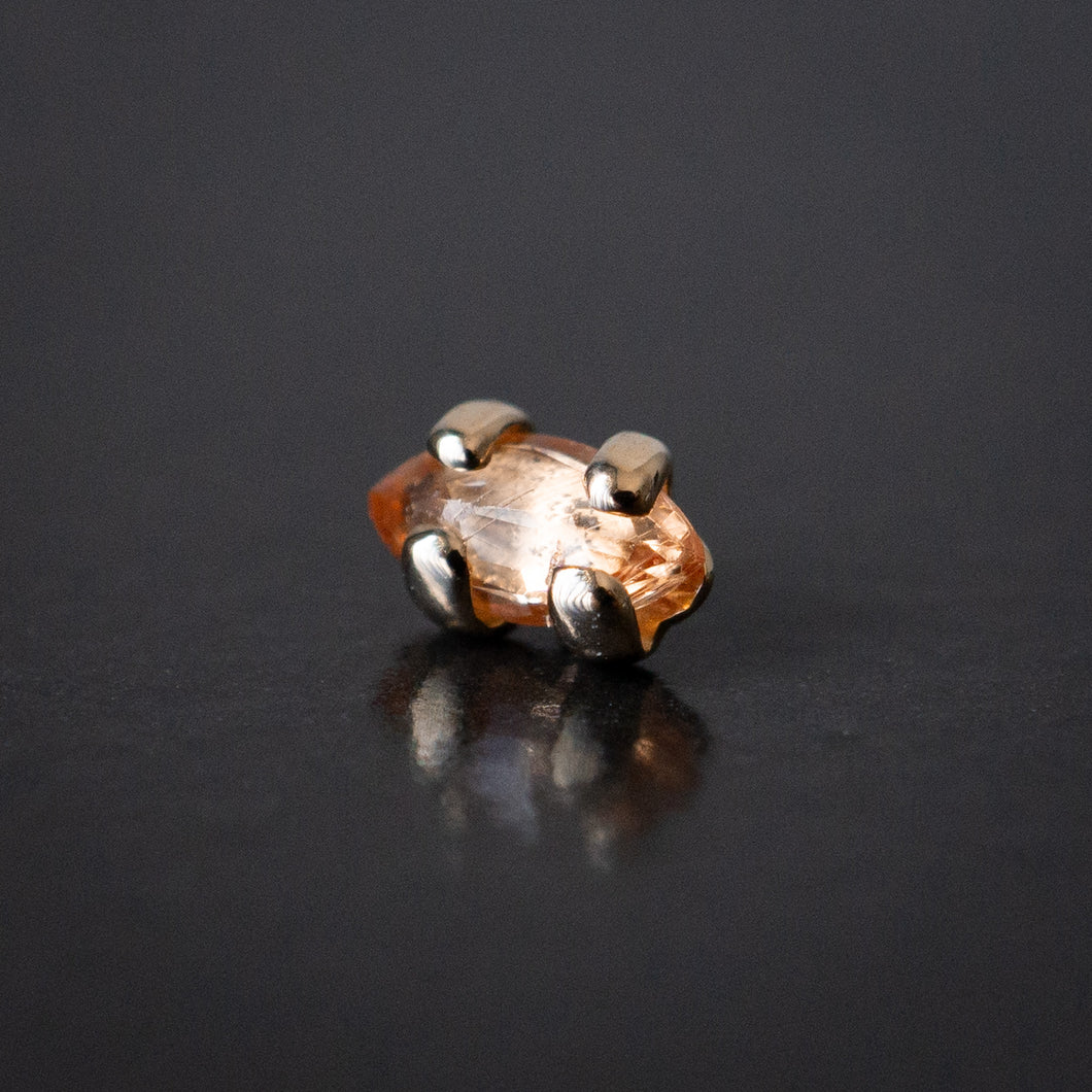 Light Citrine Prong Marquise Threaded End
