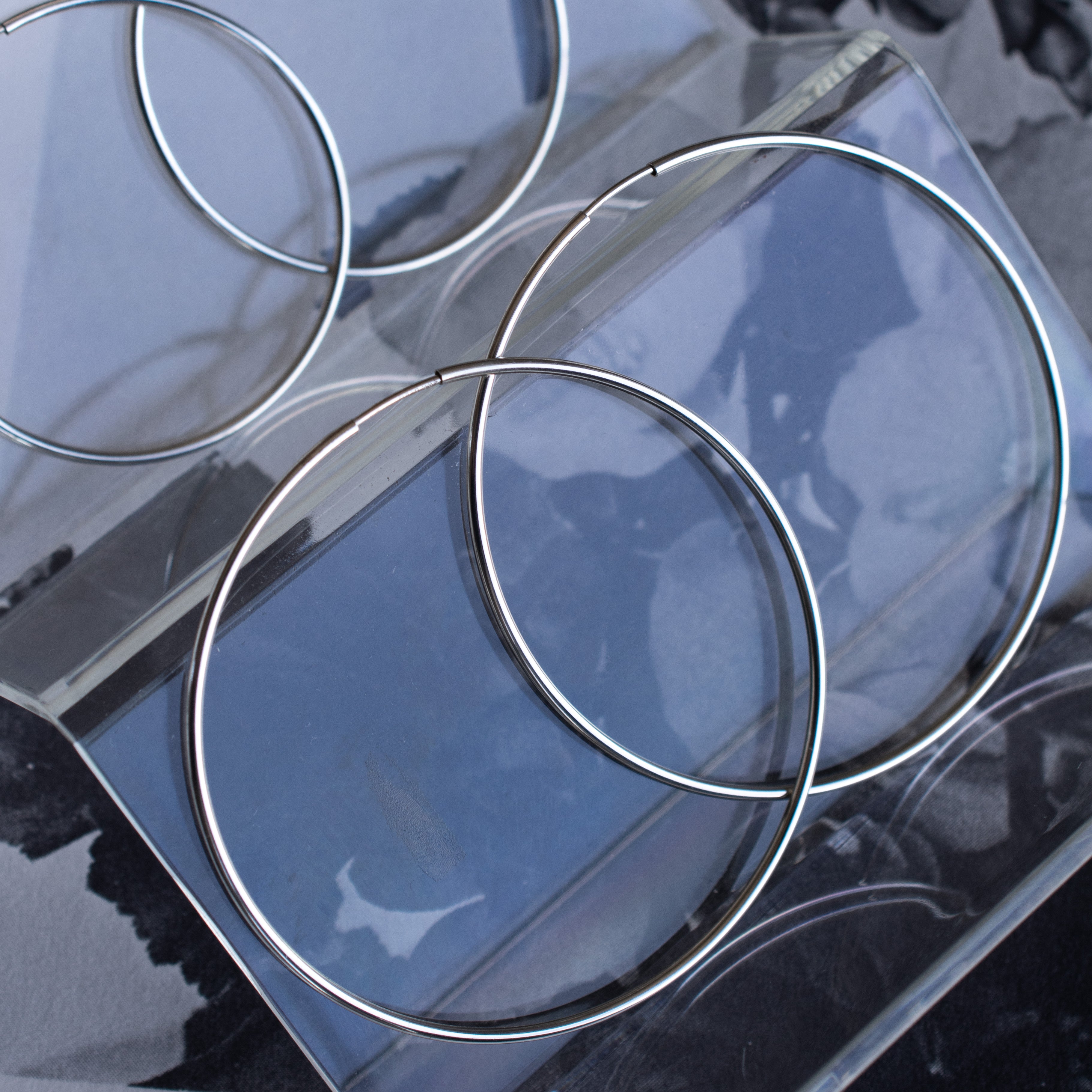 Silver Endless Hoops