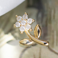 Load image into Gallery viewer, Stemmed Flower Diamond Threaded End