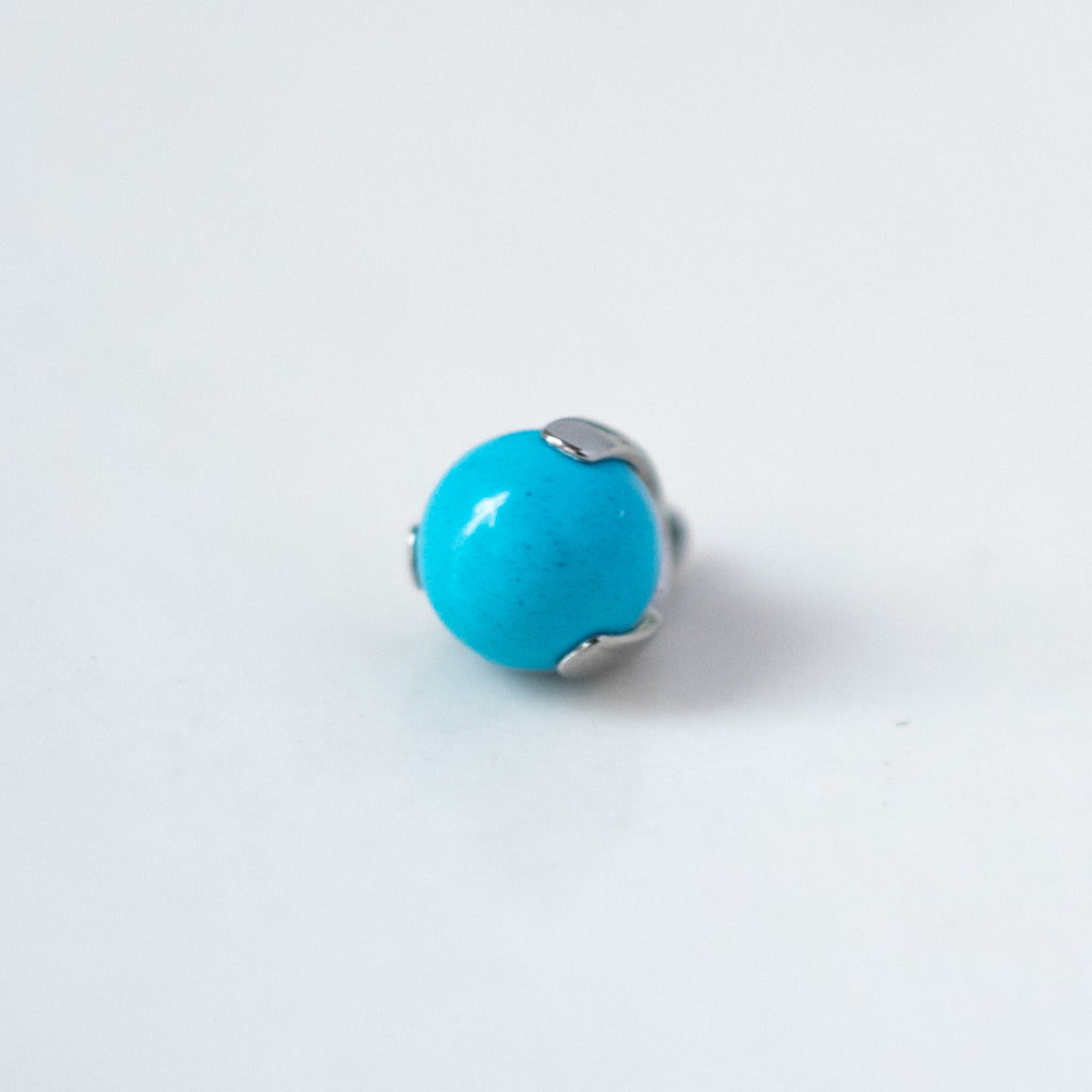 3-Prong Natural Stone Ball Threaded End (14g/12g)