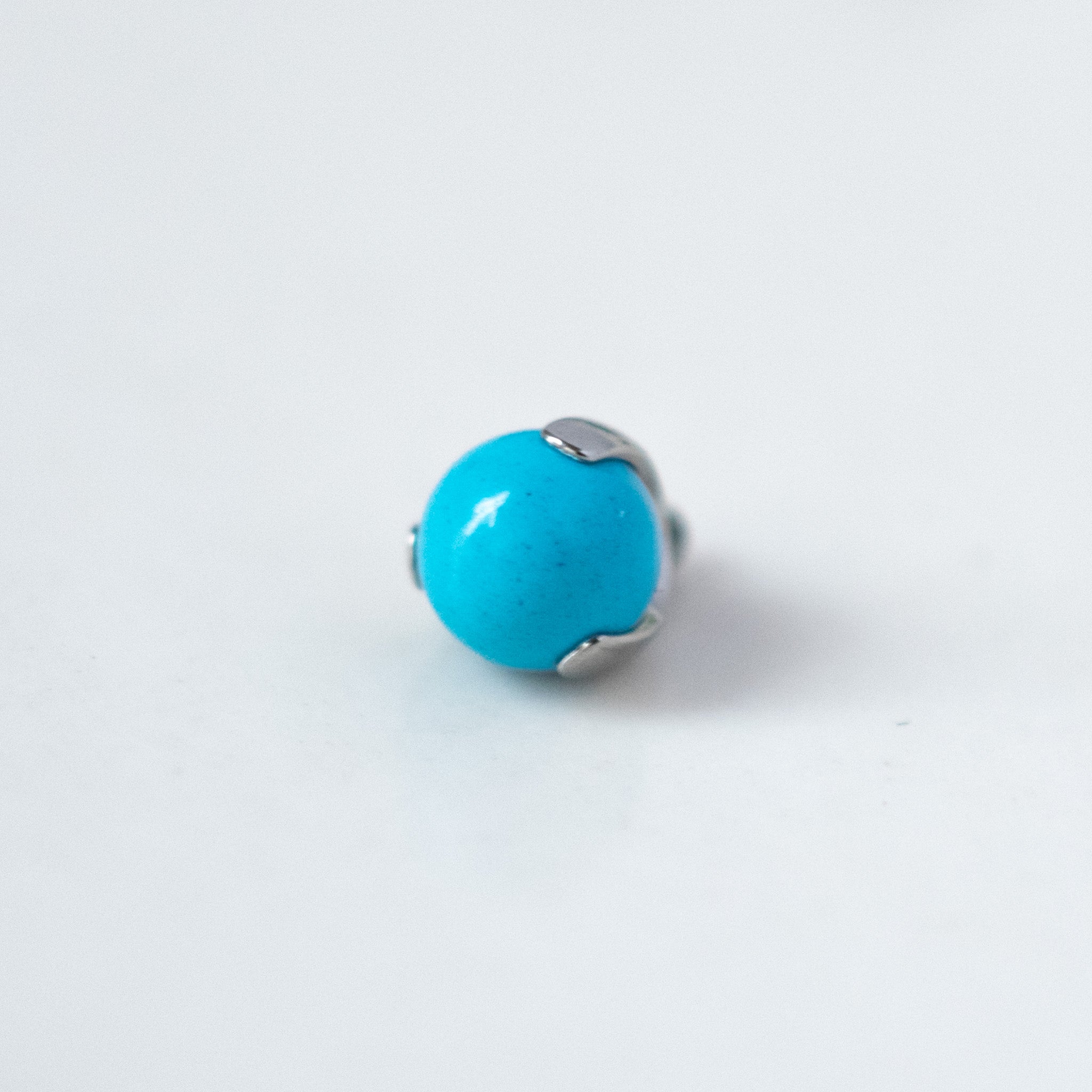 3-Prong Natural Stone Ball Threaded End (14g/12g)