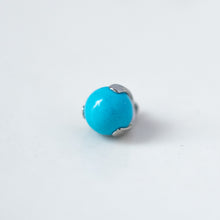 Load image into Gallery viewer, 3-Prong Natural Stone Ball Threaded End (14g/12g)
