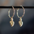 Sacred Heart Beaded Hoops