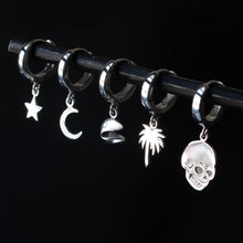 Load image into Gallery viewer, Silver Charm Hinged Earring