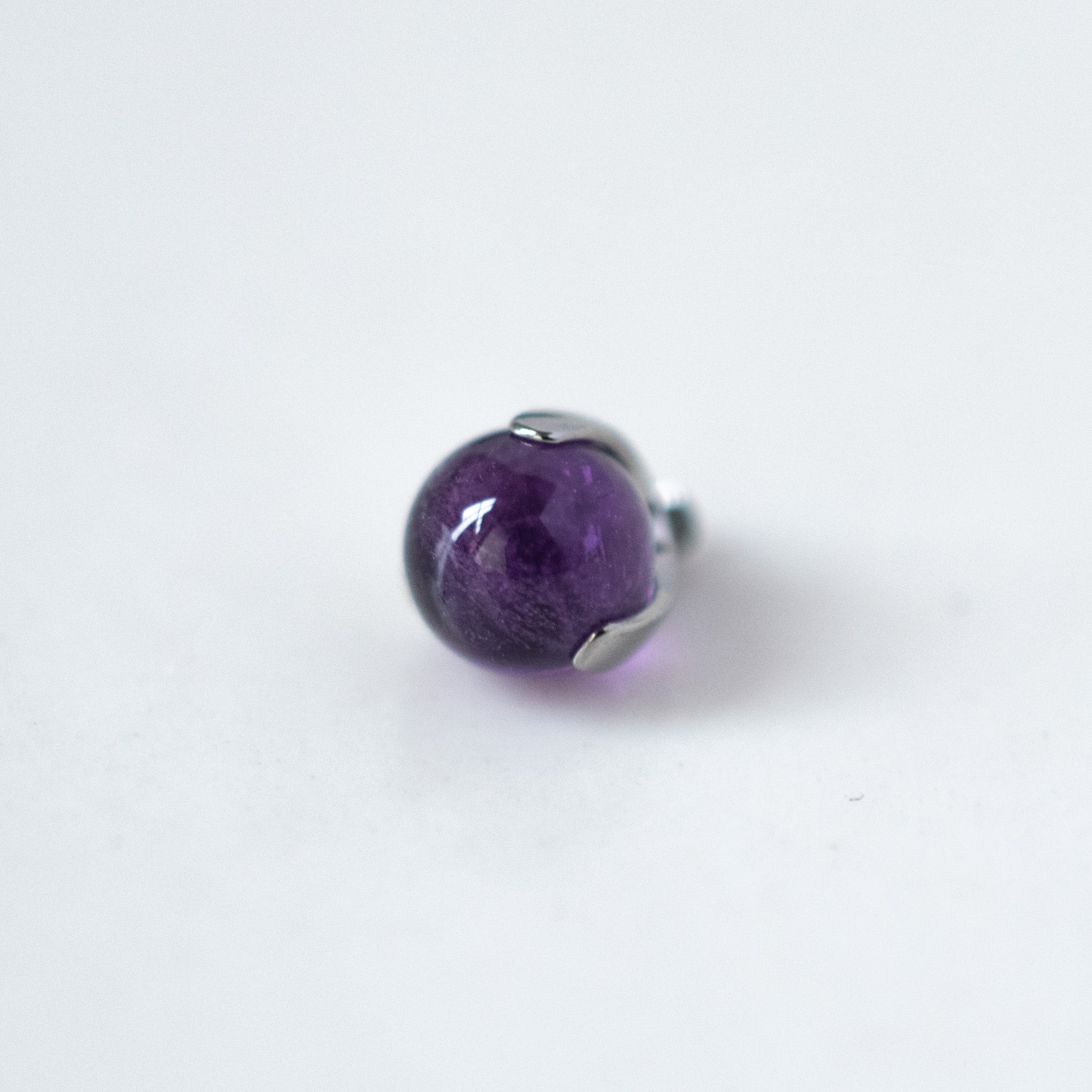 3-Prong Natural Stone Ball Threaded End (14g/12g)