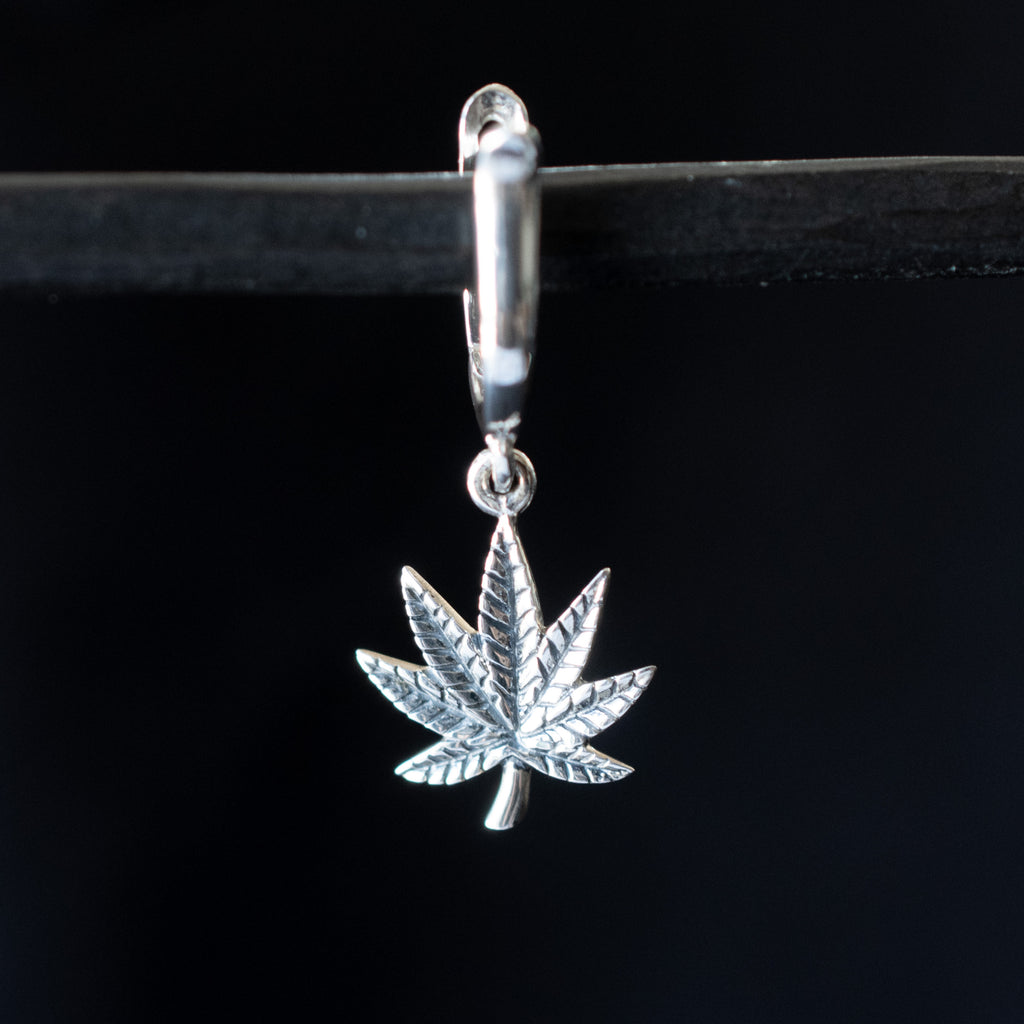 Silver Stirrup Charm Earring