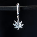 Silver Stirrup Charm Earring
