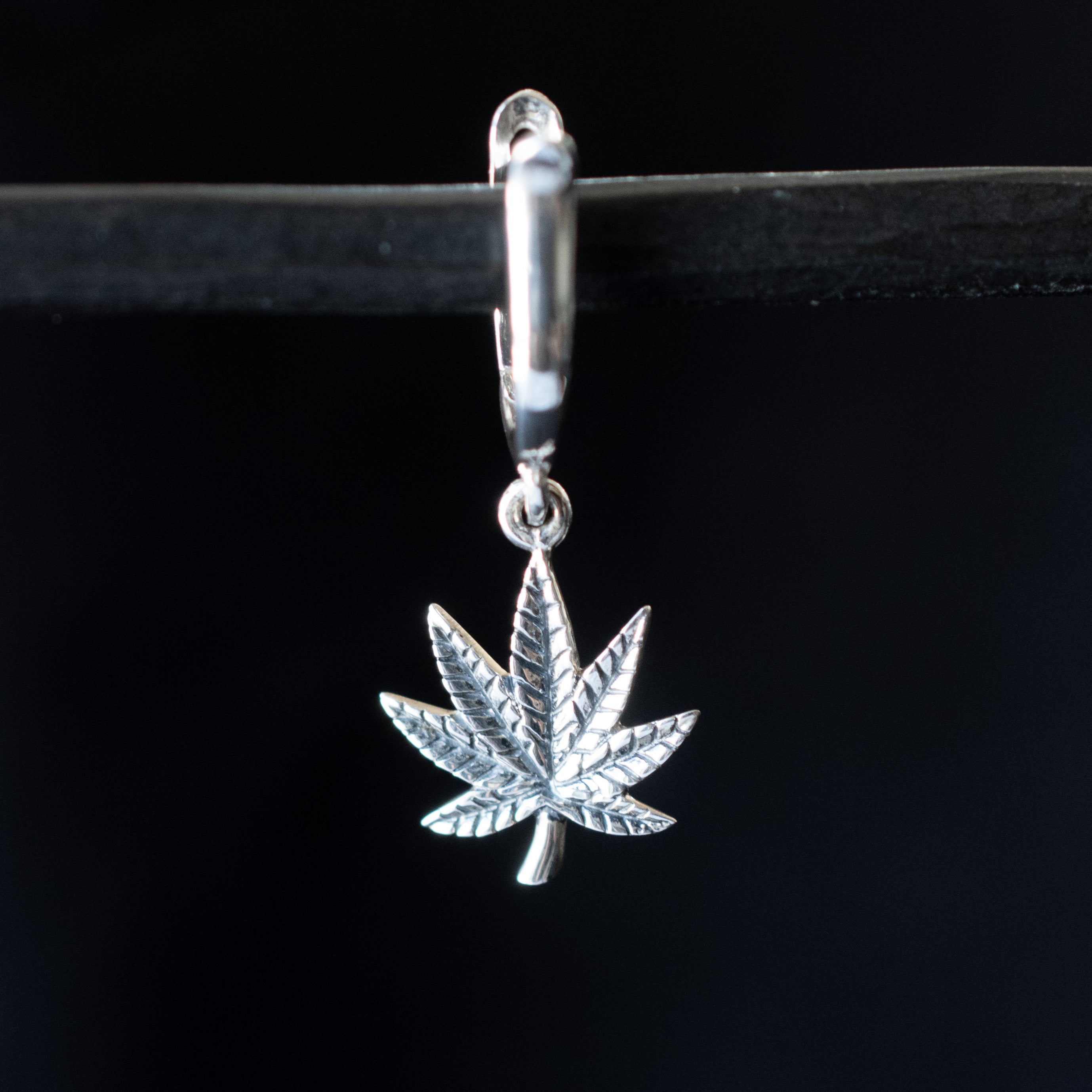 Silver Stirrup Charm Earring