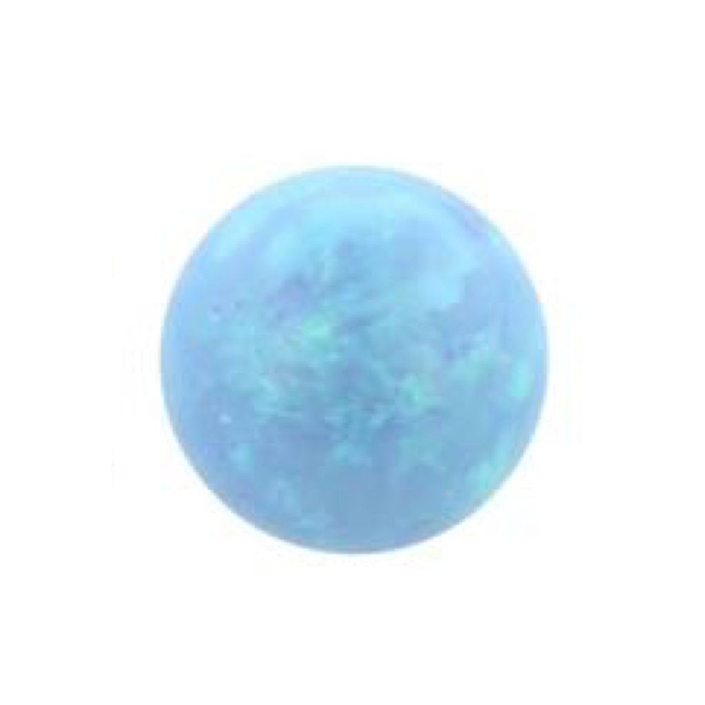 Foward Facing Bezel Opal Gem Barbell