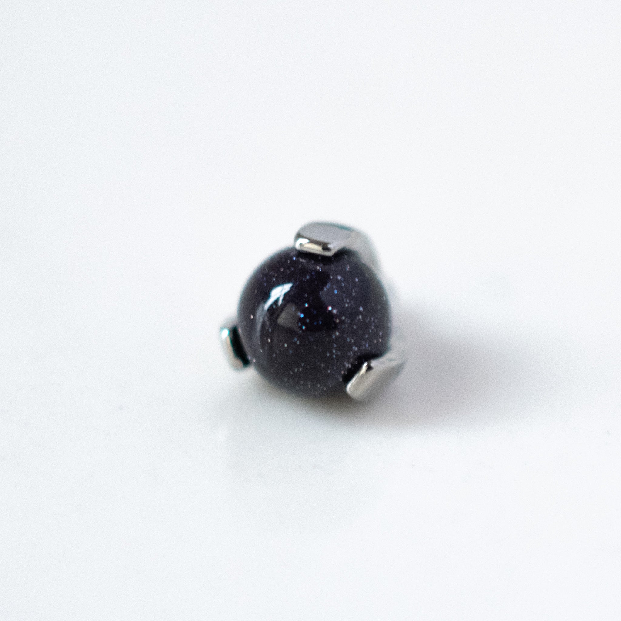 3-Prong Natural Stone Ball Threaded End (14g/12g)