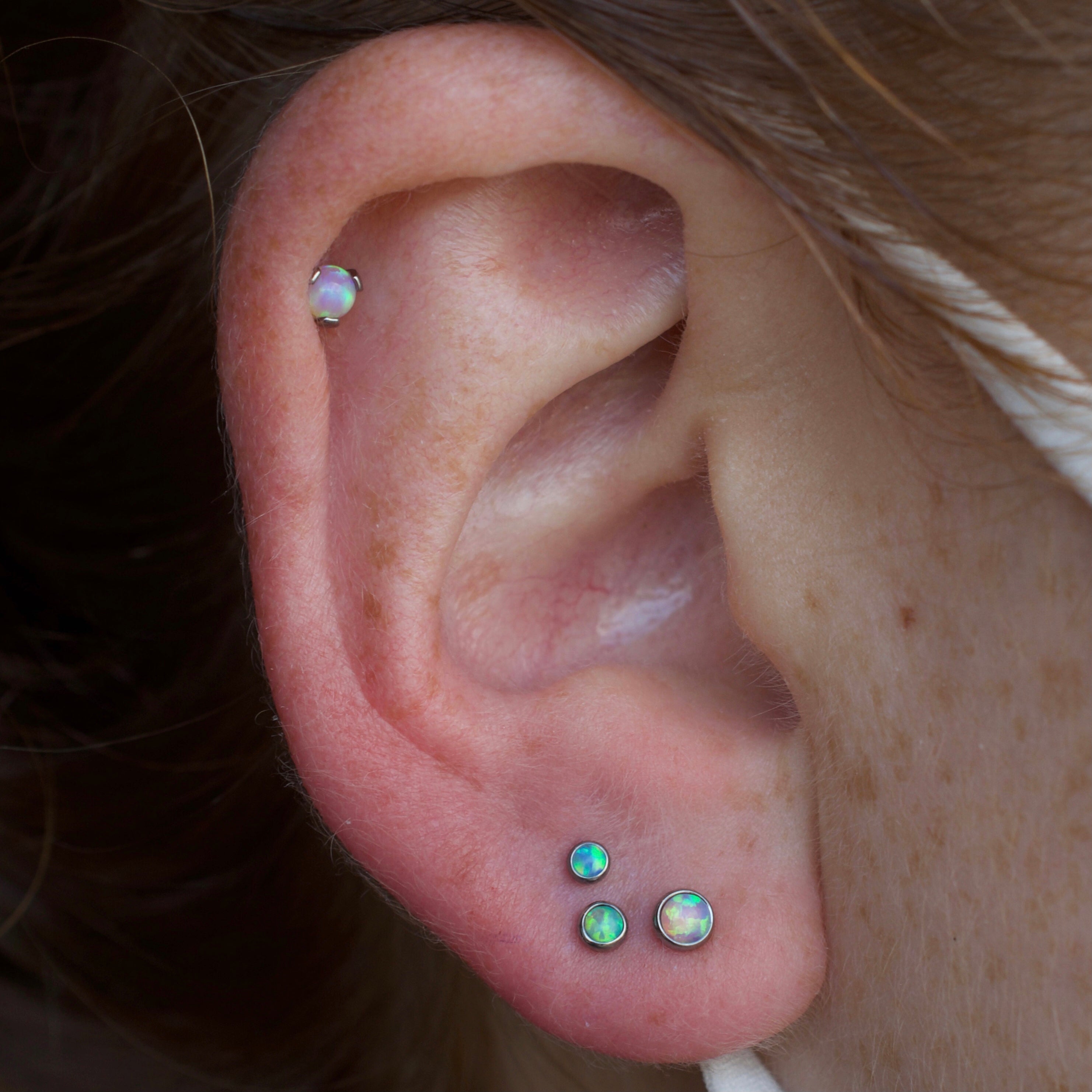 16g Cabochon Fauxpal Gem Threaded End