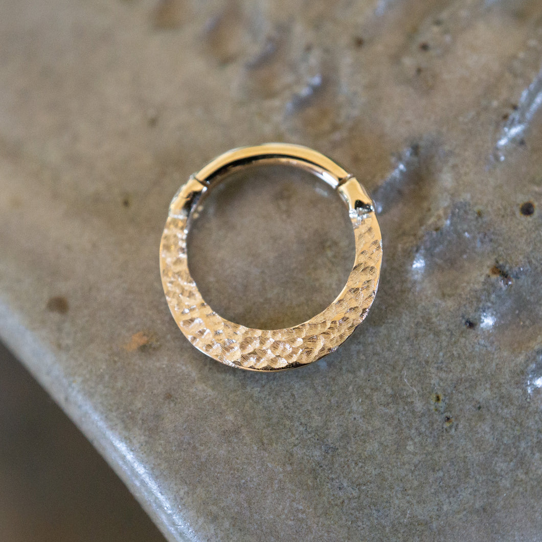 Hammered Texture Hinged Ring