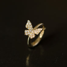 Load image into Gallery viewer, Butterfly Diamond Pavé Hinged Ring