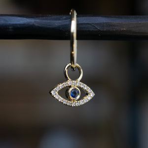 Sapphire + Diamond Evil Eye Charm