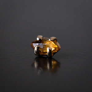 Deep Citrine Prong Marquise Threaded End