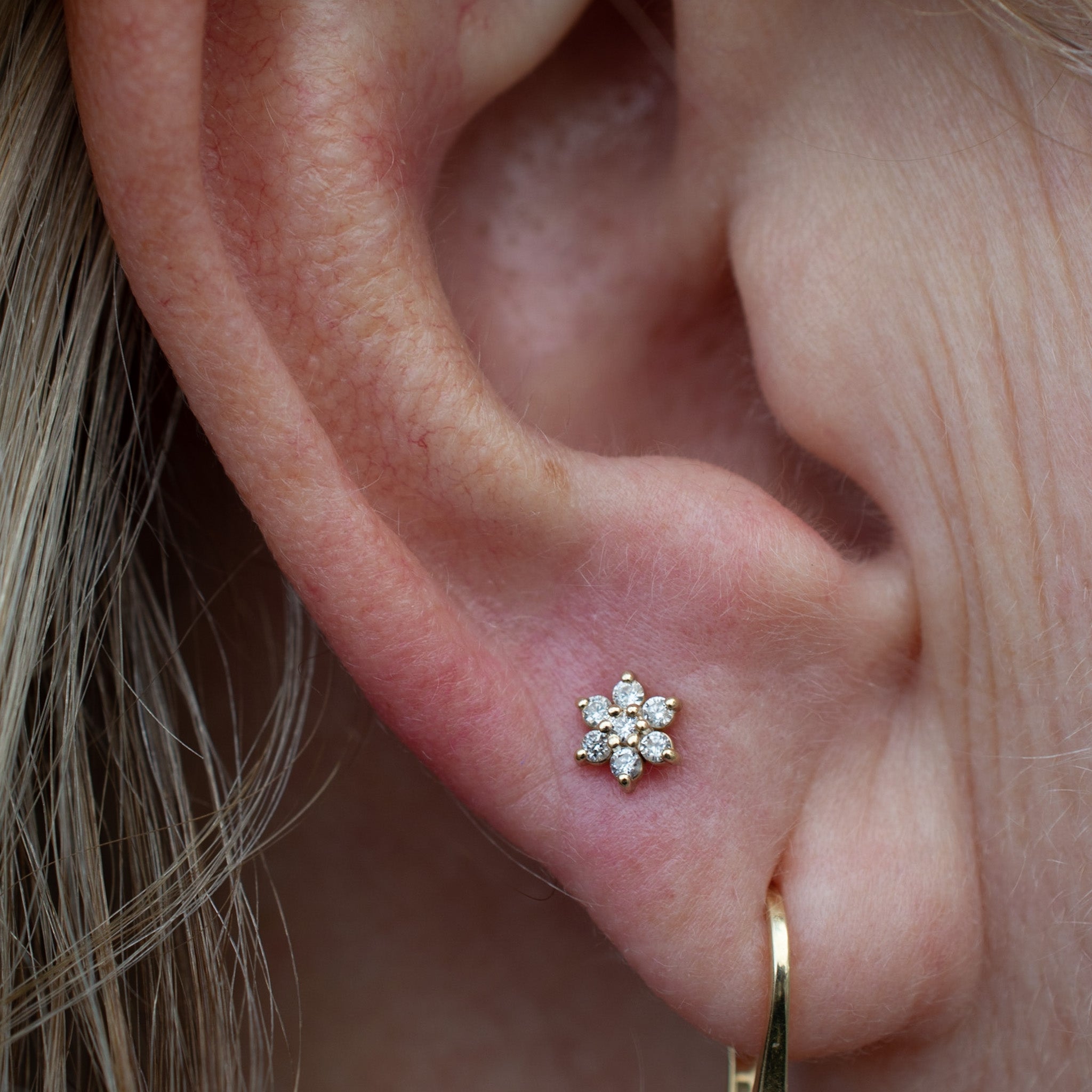 Diamond Flower Cluster End