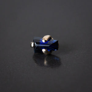 Blue Sapphire Prong Graduated Baguette Threaded End