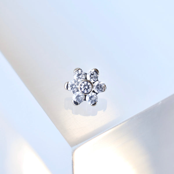 Medium Gem Flower Threaded End