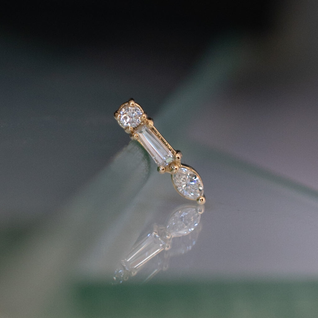 Mixed Shape Diamond Threaded End