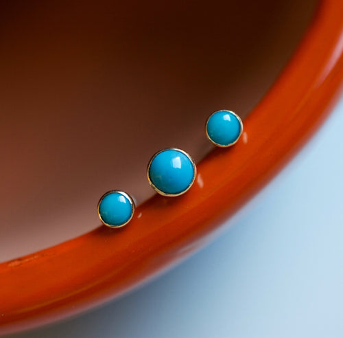 Turquoise Cabochon Threaded End