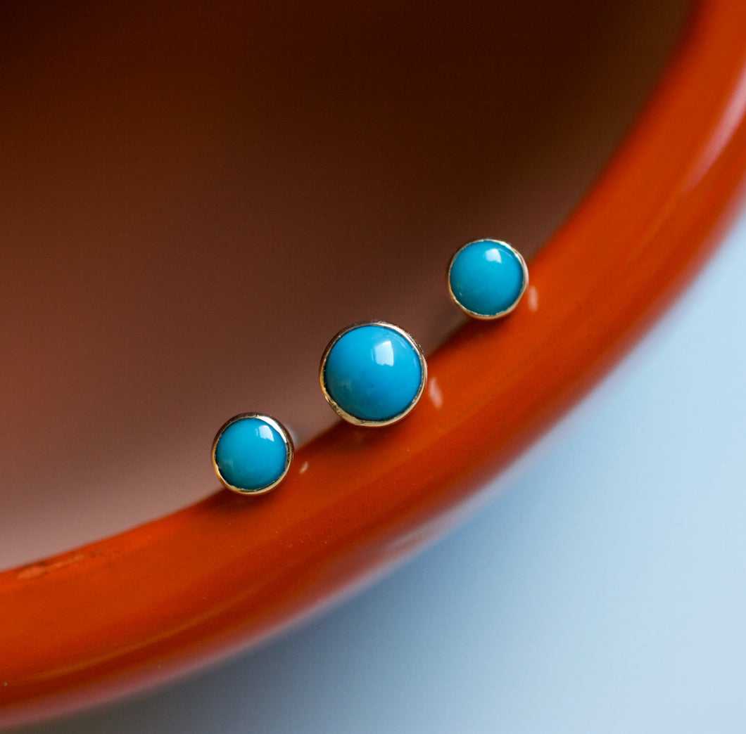 Turquoise Cabochon Threaded End