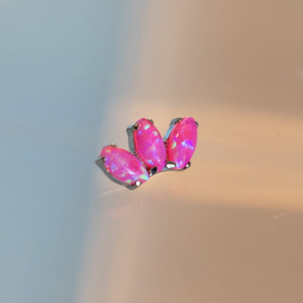 Marquise Fan Fauxpal Gem Threaded End