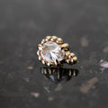 Beaded Pear Diamond Threaded End