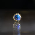 King Threaded End with Rainbow Moonstone